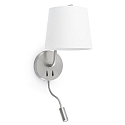wall luminaire BERNI E27 IP20, nickel satined 