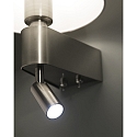 Faro wall luminaire ROOM E27 IP20, nickel satined, white 