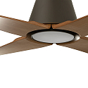 Faro Ceiling fan TYPHOON M with remote control IP44, brown, maple