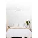 Faro Ceiling fan BARTH with remote control IP20, white matt
