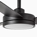 Faro Ceiling fan BARTH with remote control IP20, black matt