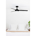 Faro Ceiling fan BARTH with remote control IP20, black matt