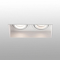 Faro ceiling recessed luminaire HYDE SQ 2 flames GU10 IP20, white matt 