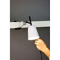 Faro clamp lamp STUDIO E14 IP20, glossy, white 