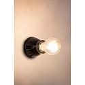 wall luminaire KERA E27 IP20, black glossy 
