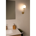 Faro bath luminaire GALA G9 IP44, gold, satined 