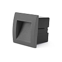 Faro wall recessed luminaire SEDNA SQ90 square, indirect, switchable IP65, dark grey 