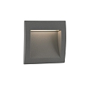 Faro wall recessed luminaire SEDNA SQ90 square, indirect, switchable IP65, dark grey 