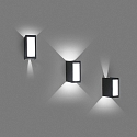 Faro outdoor wall luminaire LOG LED IP54, dark grey 
