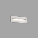 Faro wall recessed luminaire NAT down, square, switchable IP65, white matt 