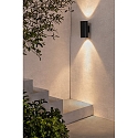 Faro outdoor wall luminaire THON 2 flames LED IP55, dark grey 