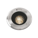floor recessed luminaire GEISER 130 / 10� round, adjustable, passable IP67, stainless steel, satined 