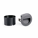 Faro wall recessed luminaire MINI RACING down, round, switchable IP44, dark grey 