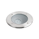 Faro floor recessed luminaire SALT round, asymmetrical, passable IP67, stainless steel, satined 