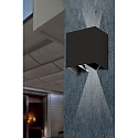 outdoor wall luminaire OLAN 2 flames LED IP65, dark grey 