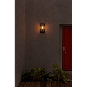 Faro wall luminaire NALA E27 IP54, dark grey 