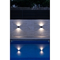 outdoor wall luminaire LING 2 flames LED IP54, dark grey 