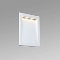 Faro wall recessed luminaire SOUN 193 down, square, indirect IP65, white matt 