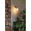 Faro wall luminaire NAHIR E27 IP44, brass 