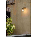 Faro wall luminaire NAHIR E27 IP44, brass 