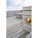 Faro wall luminaire TIMON E27 IP44, brass 