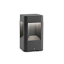 socket luminaire NAYA 200 2-fold, square, indirect IP54, dark grey 
