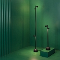Faro bollard lamp BROT 900 2 flames LED IP65, black 