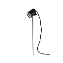 Faro outdoor wall luminaire FLOW GU10 IP65, black matt 