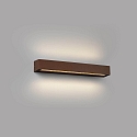 outdoor wall luminaire DORO 500 2 flames LED IP65, rust brown 