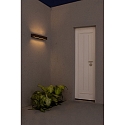 outdoor wall luminaire DORO 500 2 flames LED IP65, rust brown 