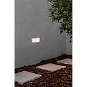 Faro wall recessed luminaire STRIPE-2 square, with diffuser IP54, white matt 