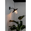 Faro wall luminaire WALLY E27 IP44, rust brown 