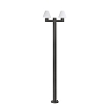 outdoor floor lamp MISTU 2 flames E27 IP44, dark grey 