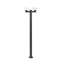 outdoor floor lamp BLUB'S 2 flames E27 IP44, dark grey 
