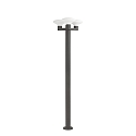 outdoor floor lamp BLUB'S 3 flames E27 IP44, dark grey 