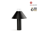 Faro table lamp FUJI LED IP44, satined, black 