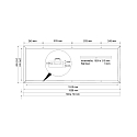 Frisch-Licht Mounting frame for LED Insert panel, module 625, 1558x316mm, white