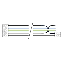Through-wiring 5 x 2,5 mm� for Damp proof luminaire, series 9166, 1572mm