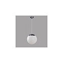 LED Ball Pendant luminaire glass, 44W, 3000K, 5200lm, IP40, DALI dimmable, stainless steel