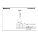 Frisch-Licht LED Ball Pendant luminaire glass, 44W, 4000K, 5500lm, IP40, chrome
