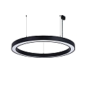 pendant luminaire � 80CM CCT Switch, direct, UGR < 19, multipower, ring shape IP40, black 