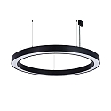 pendant luminaire � 115.5CM CCT Switch, direct, UGR < 19, multipower, ring shape IP40, black 