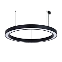 pendant luminaire � 133.5CM CCT Switch, direct, UGR < 19, multipower, ring shape IP40, black 