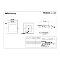 Frisch-Licht LED Recessed Downlight, 12W, 4000K, 1100lm, square, IP54, white