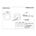 Frisch-Licht LED Recessed Downlight, 17/21/25W, 4000K, 2100lm, square, IP54, white