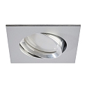 LED Recessed Downlight, GU10, 7W, 3000K, 600lm, IP20, swivelling, chrome