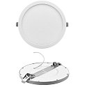 LED Recessed Downlight, Refurbishment downlight, 24W, 3000K, 2100lm, IP40, round, DALI dimmable, white