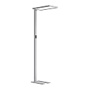 floor lamp MICROPAL�, UGR<16 with sensor, direct / indirect, programmable, with touch dimmer IP20, silver dimmable