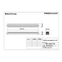 Frisch-Licht LED Damp proof luminaire, 24W, quick mounting, 4000K, 3300lm, IP66, grey