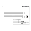 LED Damp proof luminaire, 36W, quick mounting, 4000K, 5000lm, IP66, grey